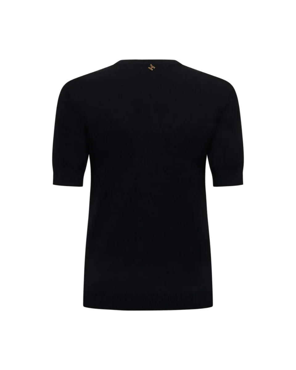 Maglia girocollo a mezze maniche con logo - immagine 3