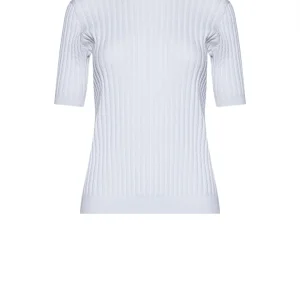 Maglia a maniche corte con lavorazione a rilievo