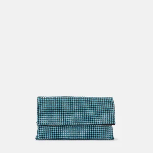 Clutch rettangolare con strass