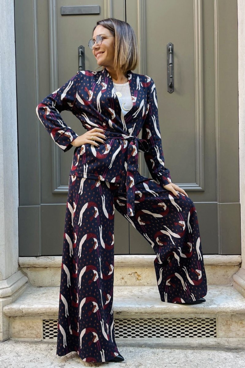 Pantalone Palazzo ballerine galassie